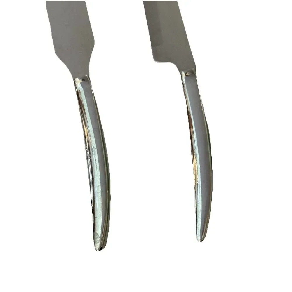 Saladmaster MCM Knife Set #405 Chef Knife & #408 Spatula Stainless Steel USA Vtg